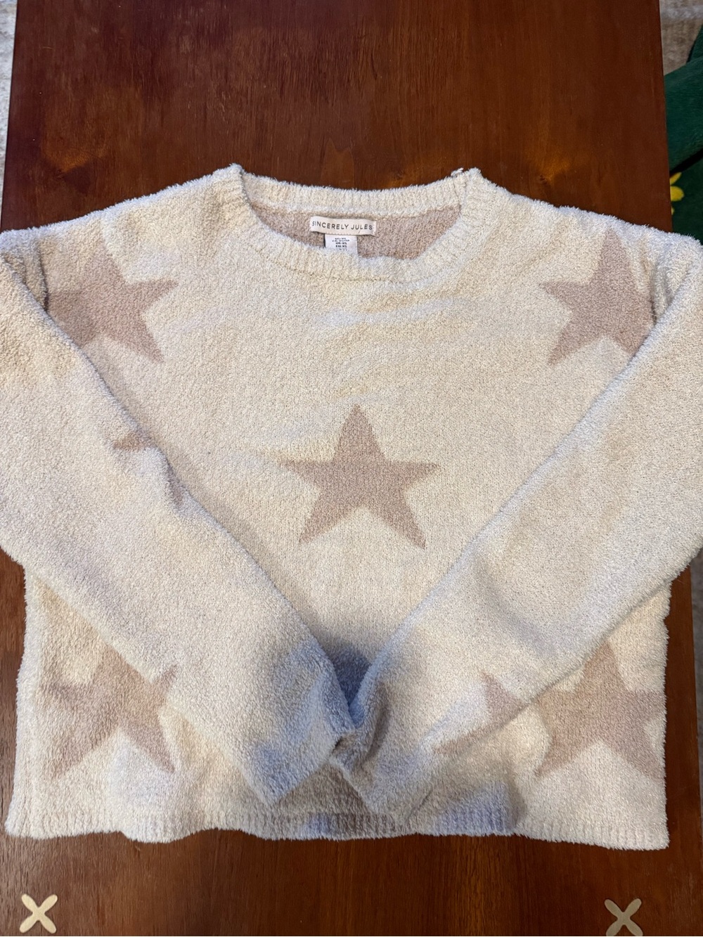 Sincerly Jules XS Cream Star Sweater